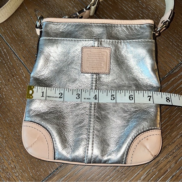 Coach Silver Metallic Crossbody Bag - Picture 11 of 16